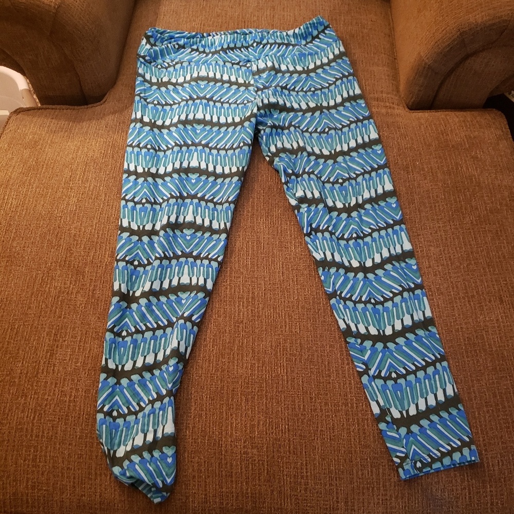 All blue lularoe leggings